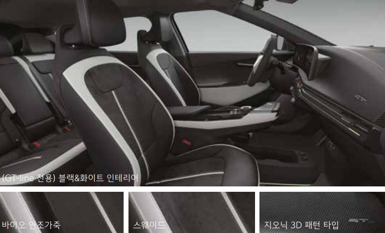 더 뉴 EV6 내장 색상 블랙&화이트 4
