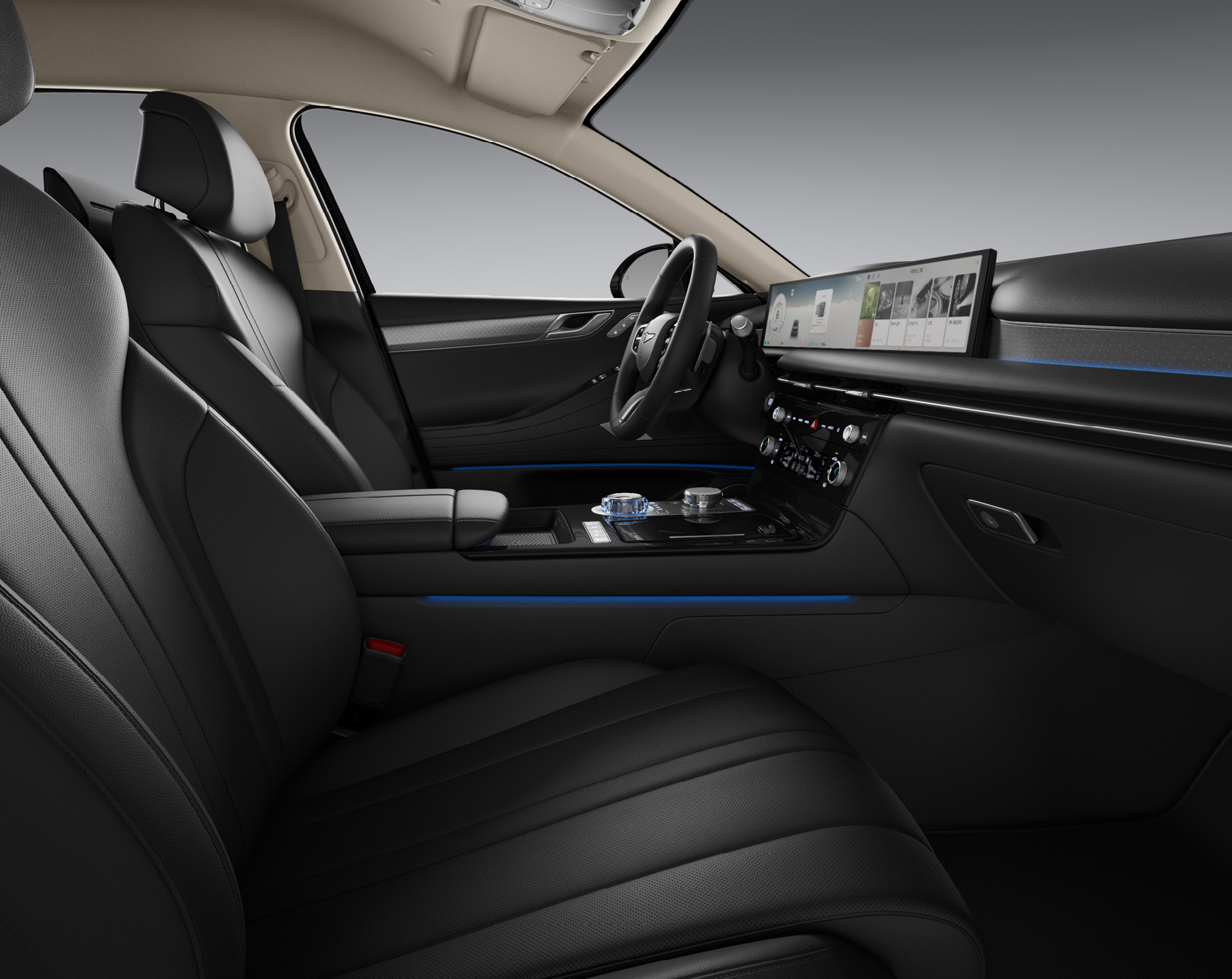 Electrified G80 F/L 내장 색상 스탠다드_옵시디언 블랙 모노톤 1
