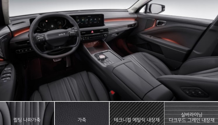 The New K8 HEV 내장 색상 블랙 원톤 1
