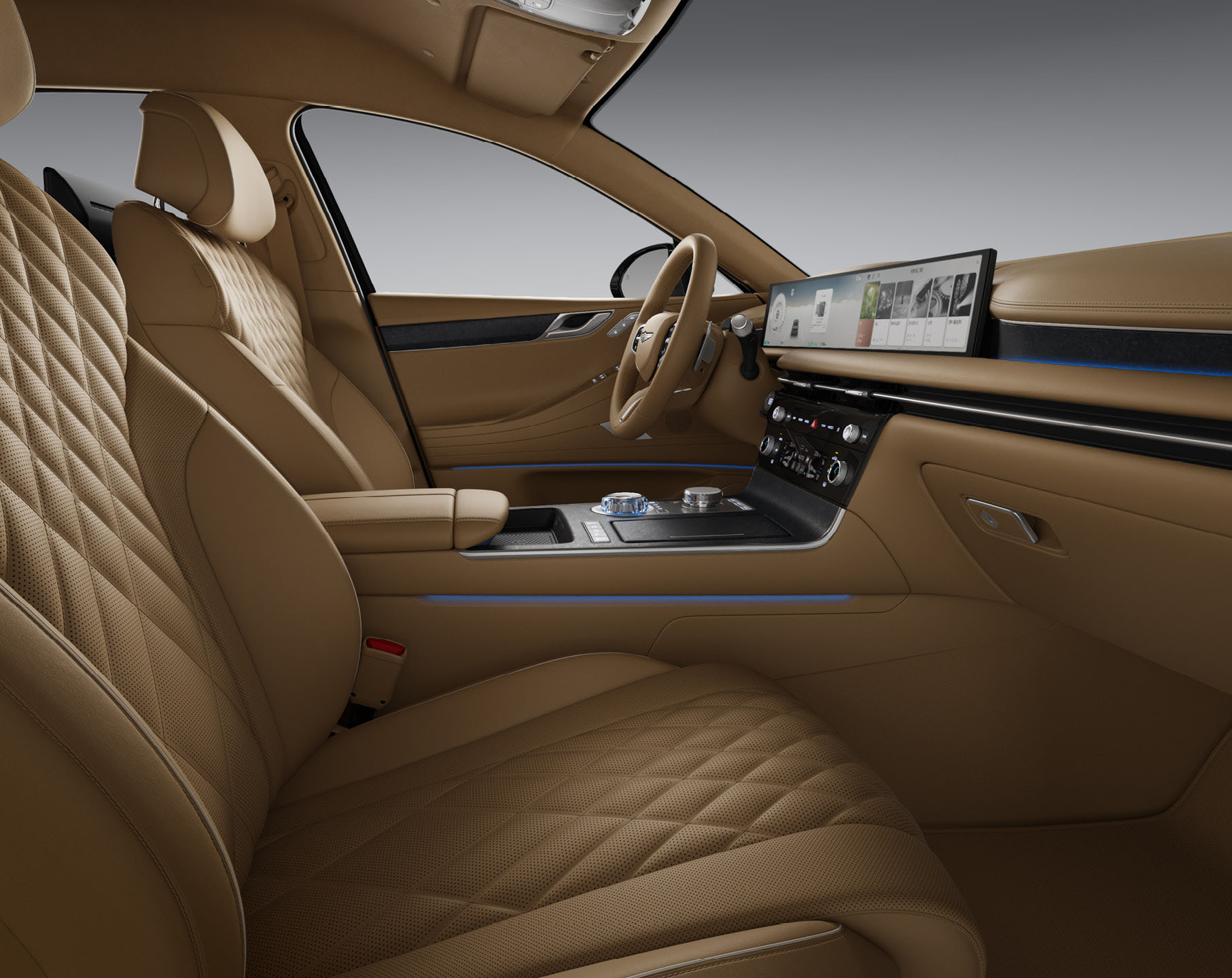 Electrified G80 F/L 내장 색상 시그니처_에크루 카멜 모노톤 4