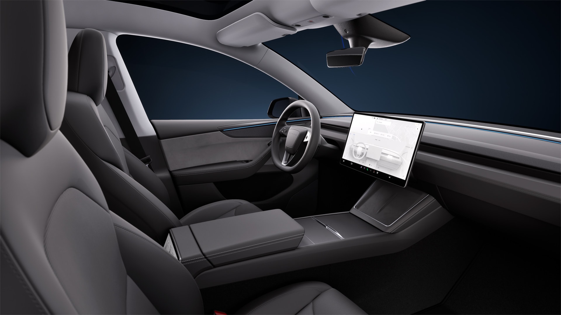 New Model Y 내장 색상 All Black 1