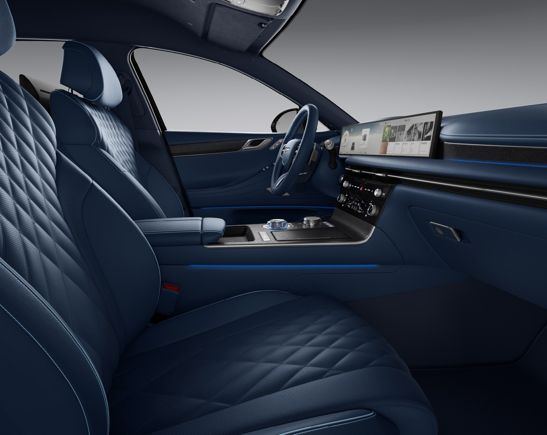Electrified G80 F/L 내장 색상 시그니처_프러시안 블루 모노톤 5