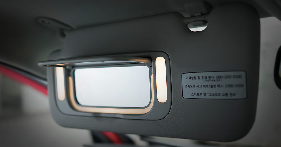 더 뉴 모닝 운전석 선바이저 대형 거울&LED 조명 14