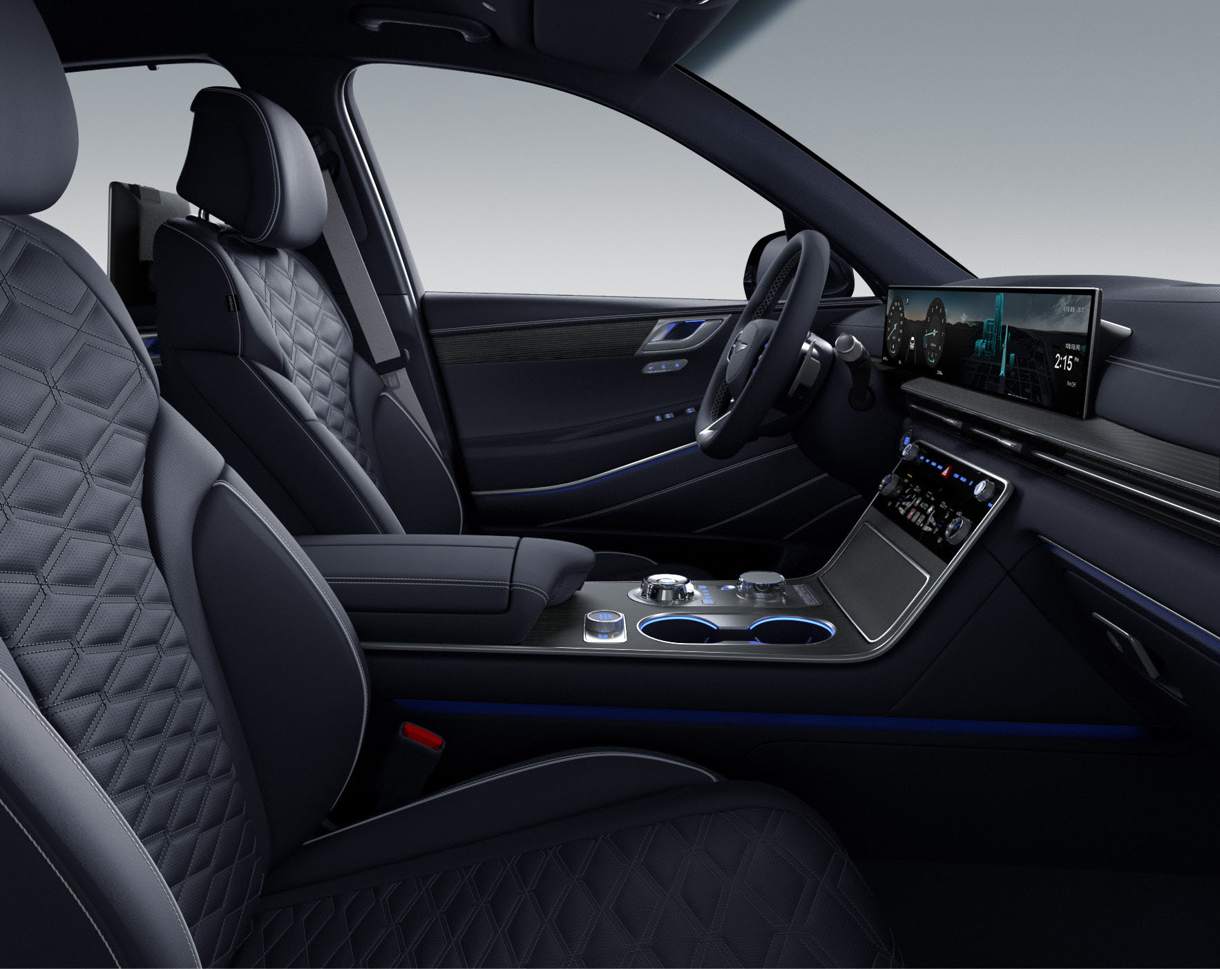 GV80 Coupe 내장 색상 쿠페 디자인Ⅱ_울트라마린 블루 모노톤(그레이 스티치) 9