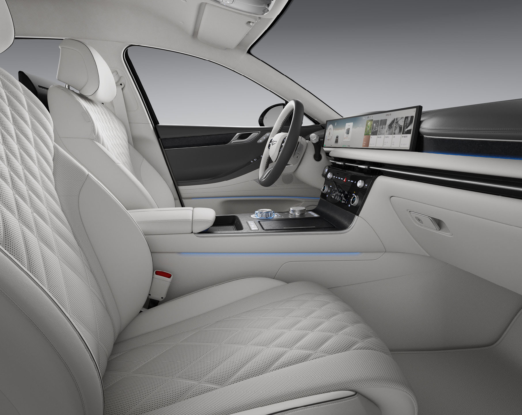 Electrified G80 F/L 내장 색상 시그니처_애쉬 그레이 글레이셔 화이트 투톤 6